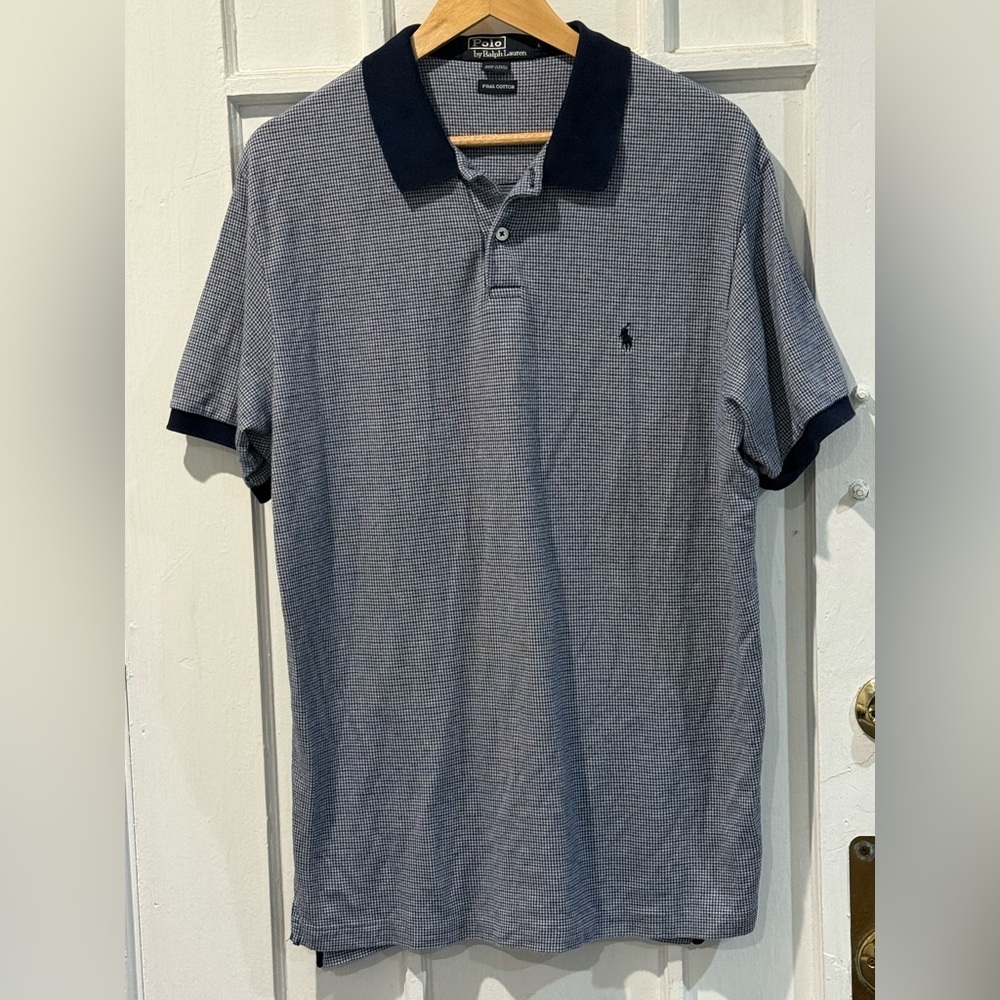Polo by Ralph Lauren Navy and Gray Polo Shirt